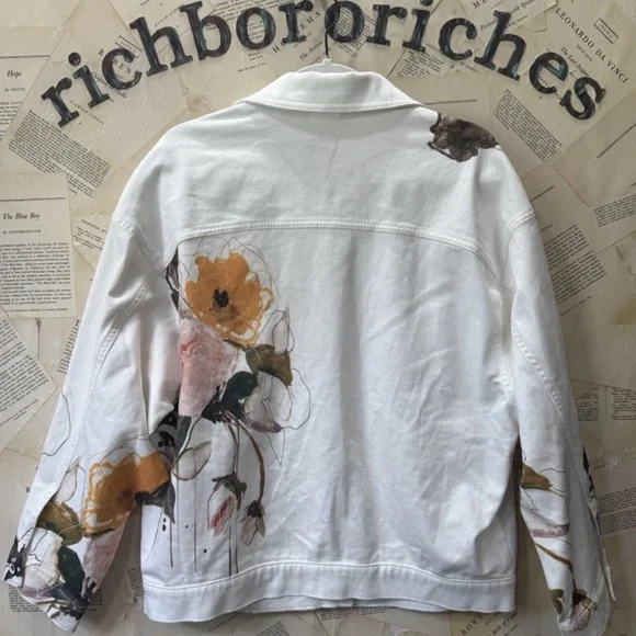 Anthropologie The Weston Denim Boyfriend Jacket By Pilcro Leigh Viner Edition
